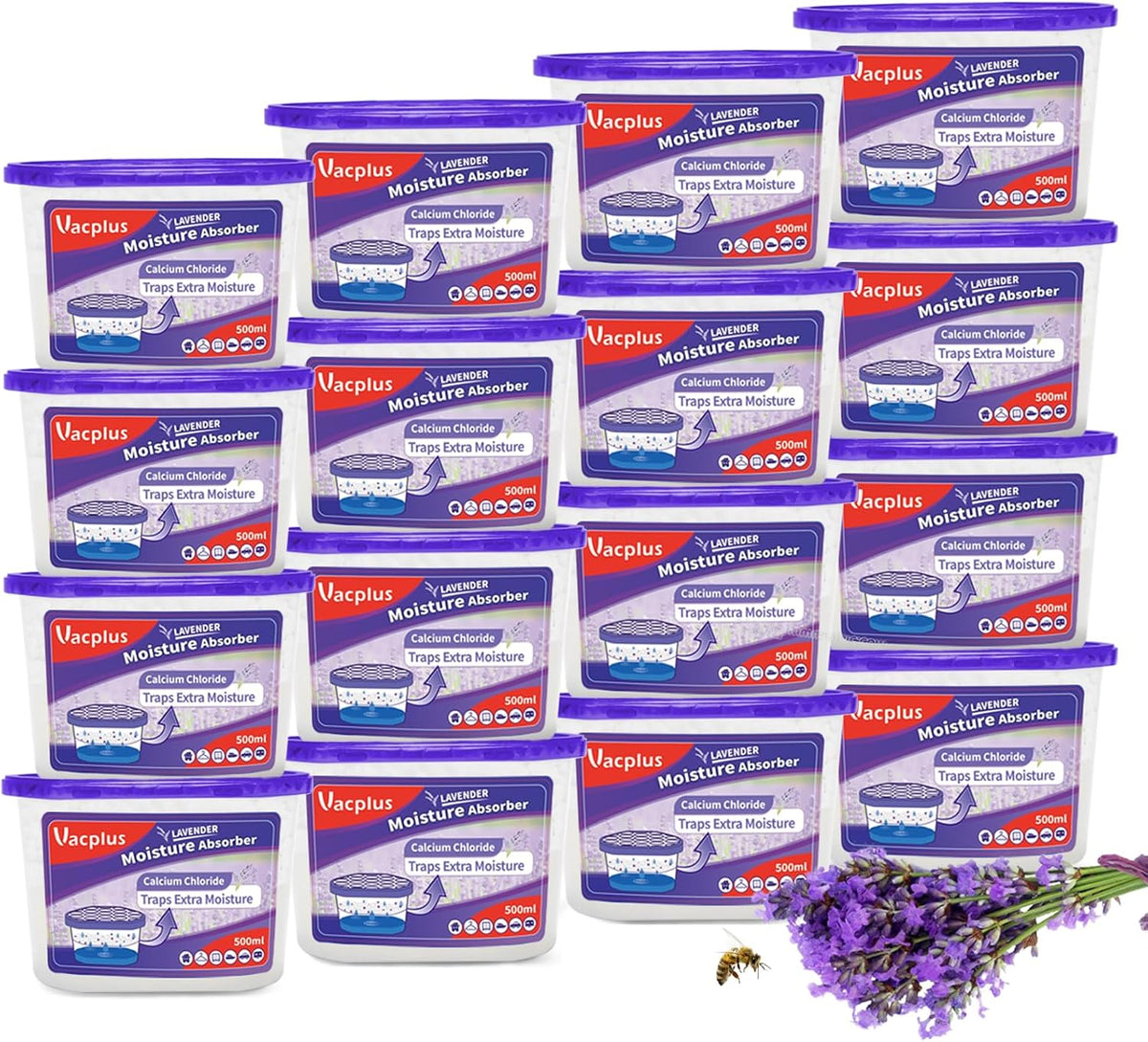 Vacplus Moisture Absorbers, 10.5 Oz Humidity Absorber Boxes Attracts Extra