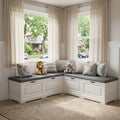 PAKASEPT Breakfast Nook Bench, L Shaped Storage Bench with Cushion
