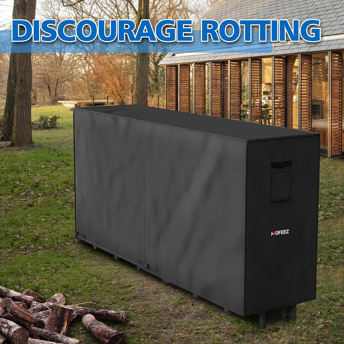 mofeez 8ft firewood log rack cover outdoor, waterproof, package contents