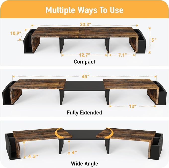 Simple Houseware Desk Dual Monitor Stand Riser