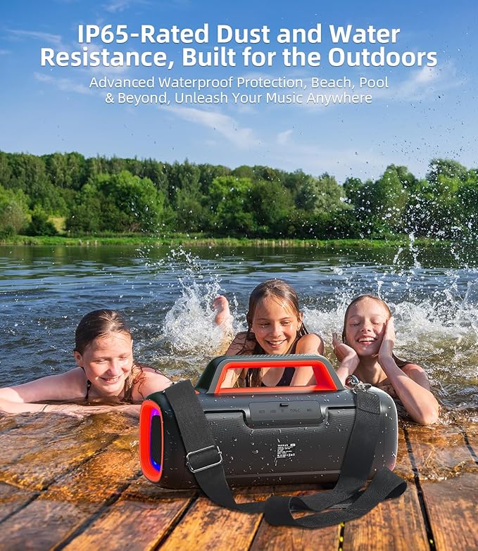 Portable Bluetooth Speaker Wireless, 140W Peak Loud Sound