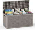 EasyUp 110 Gal Waterproof Outdoor Storage Box UV Resistant Deck Box