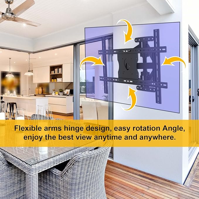 SYLVOX Full Motion Outdoor TV Wall Mount, Fits