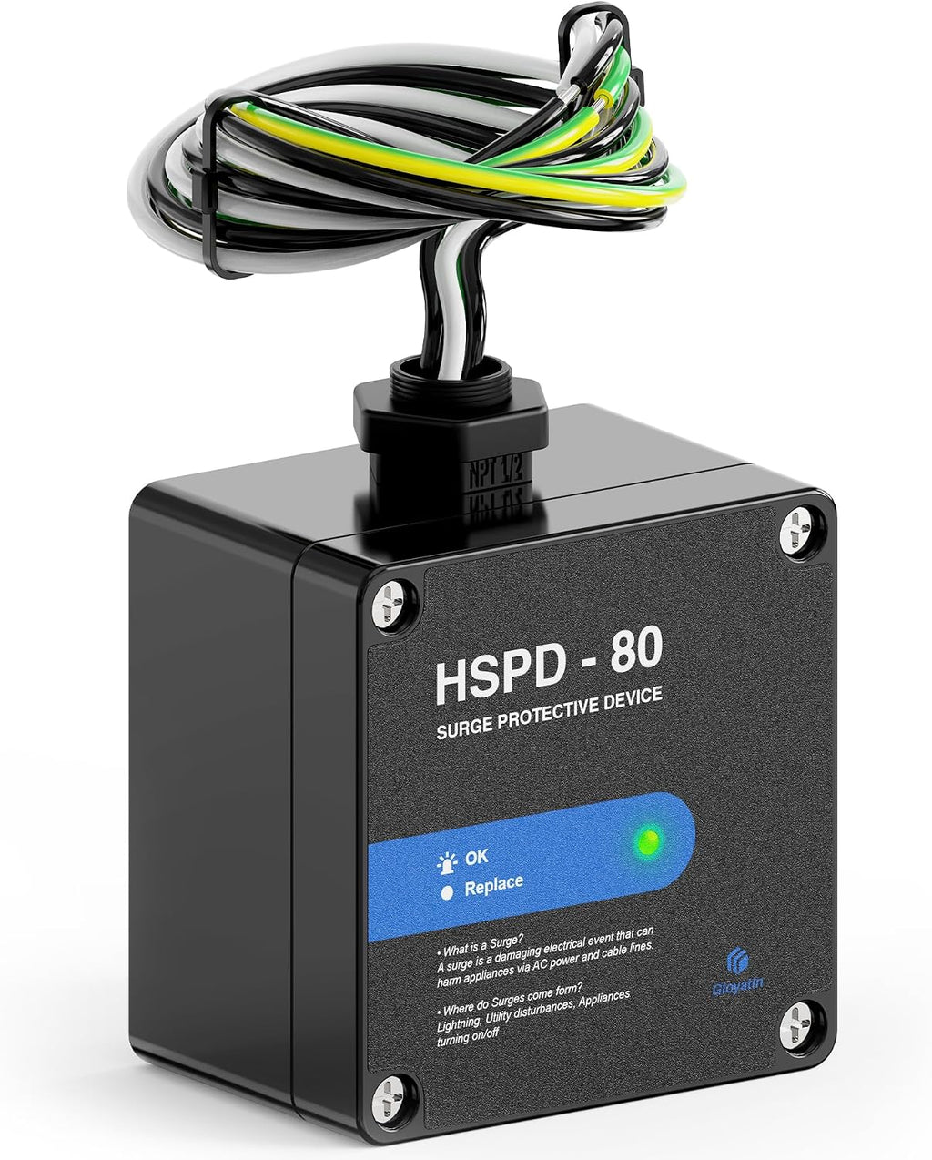 HSPD Square Whole Home Surge Protective Device, Type 1 SPD, Whole House Surge