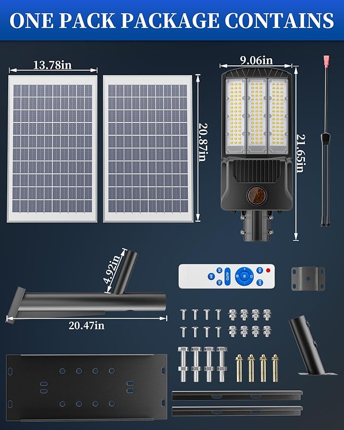 Ofuray Of-9800W Solar Street Lights Outdoor, 750000Lm Solar Parking Lot Lights