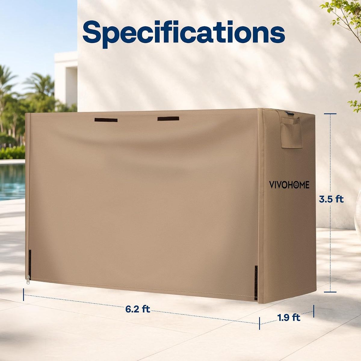 vivohome 6ft waterproof outdoor firewood log rack cover, package contents
