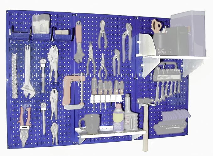 Wall Control 30-WRK-400BUW Standard Workbench Metal Pegboard Tool Organizer
