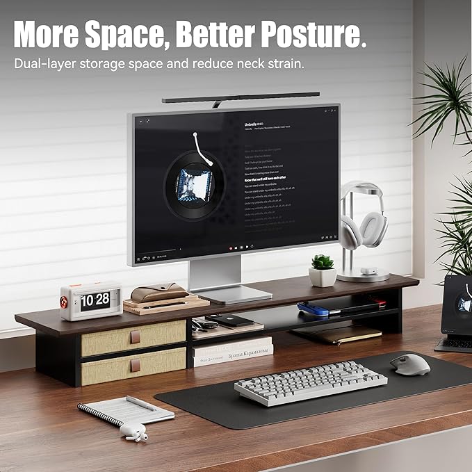 FENSULN Dual‑Tier Monitor Stand Riser