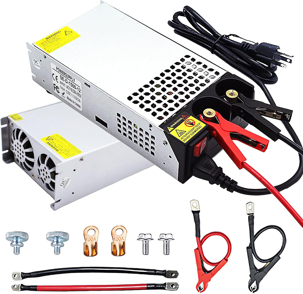 120V AC to 12V DC Converter,110V to 12V 125A 1500W Power Supply