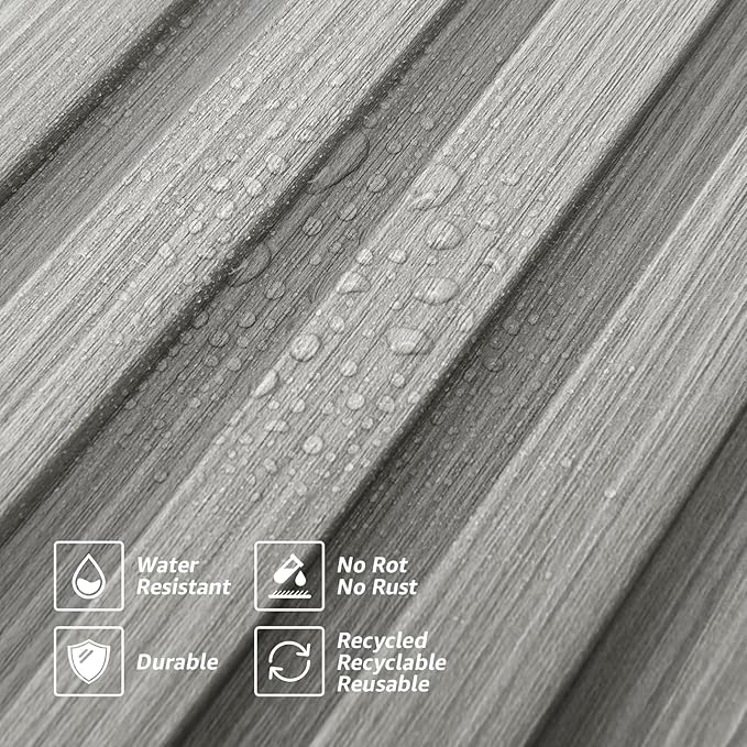 Art3d Slat Wall Panels, WPC Soundproof 3D Wall Paneling (8-Pack)