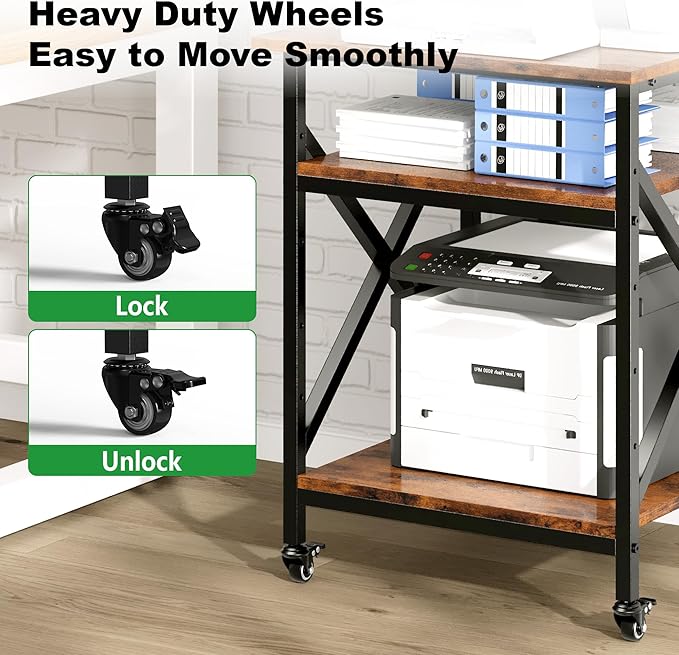 Ollieroo 3 Tier Printer Stand, Large Table
