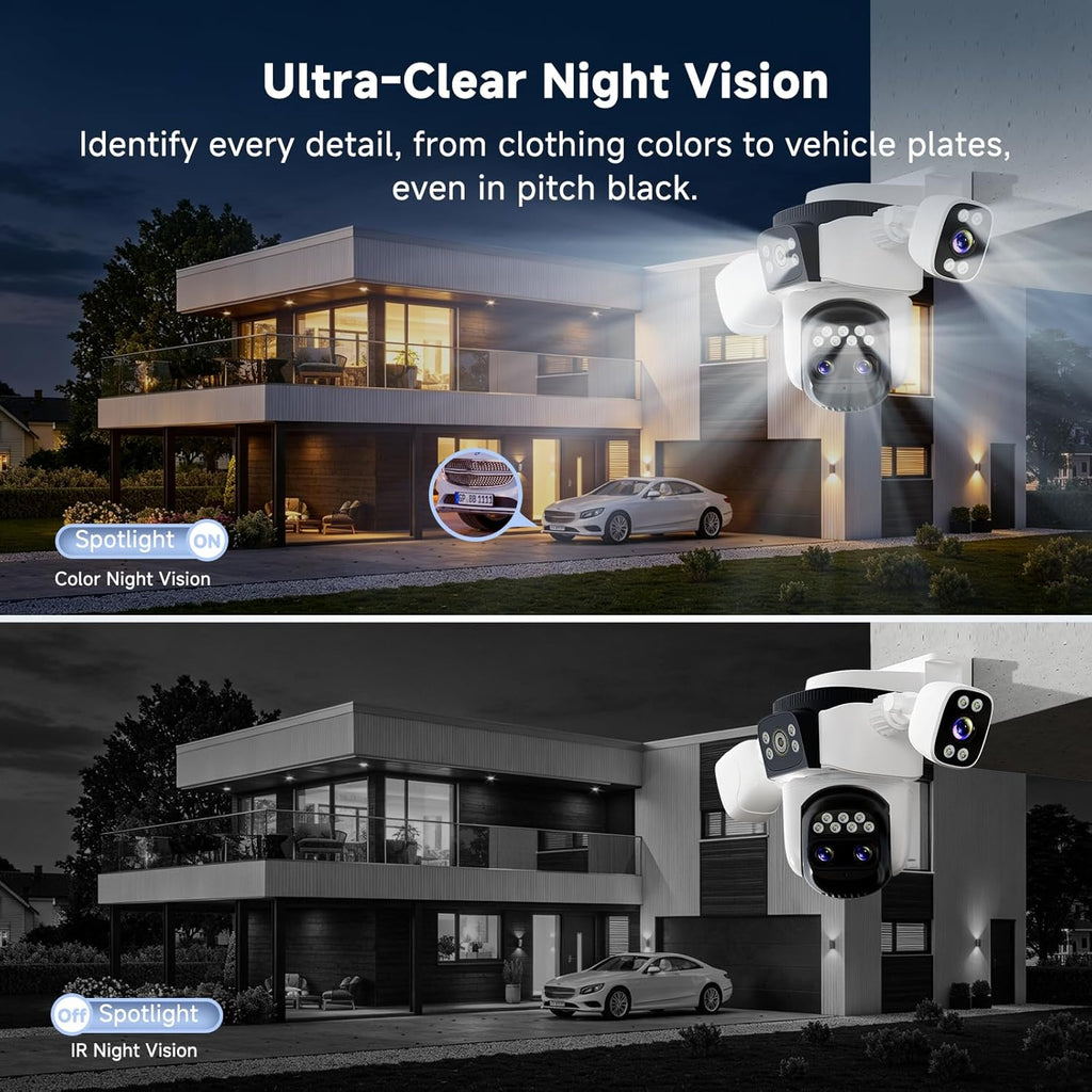 vstarcam 4-lens security cameras wireless outdoor, 4-in-1 multi-view, package contents