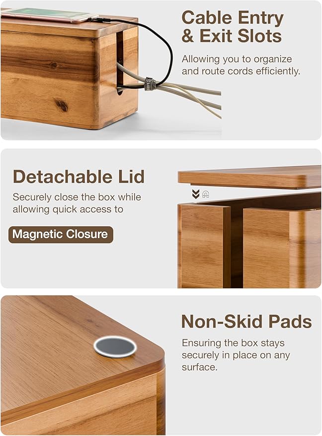 TIDITA Acacia Large Cable Management Box