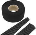 MECCANIXITY Braided Cable Sleeves Heat Shrinkable Fabric Sleeving, 1 3/8" 40ft