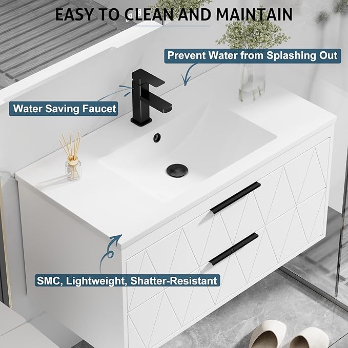 eclife 36" Bathroom Vanities Cabinet