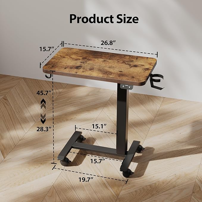 Agilestic Portable Standing Desk Height Adjustable, Mobile Table