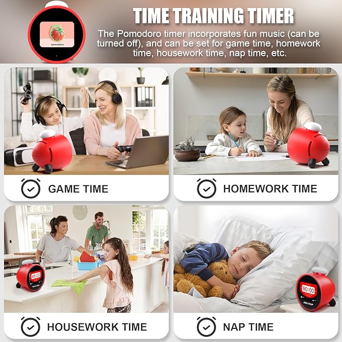 Smart Alarm Clock for Kids, AI Voice Assistant Clock