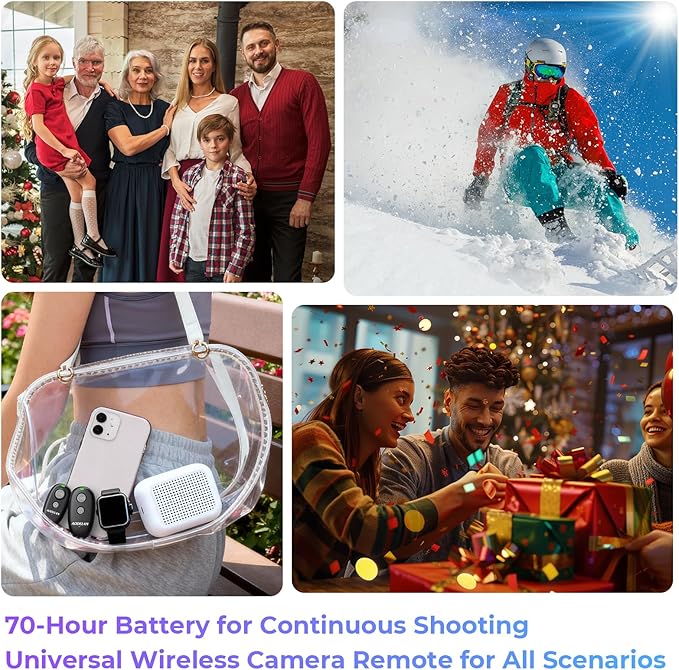 Upgraded Rechargeable Wireless Camera Remote Control Shutter Release