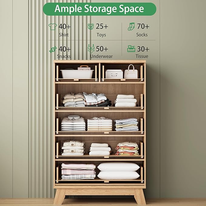 Fluted Dresser for Bedroom