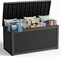 360 Gallon Outdoor Storage Box,Waterproof Patio Organizer, Black