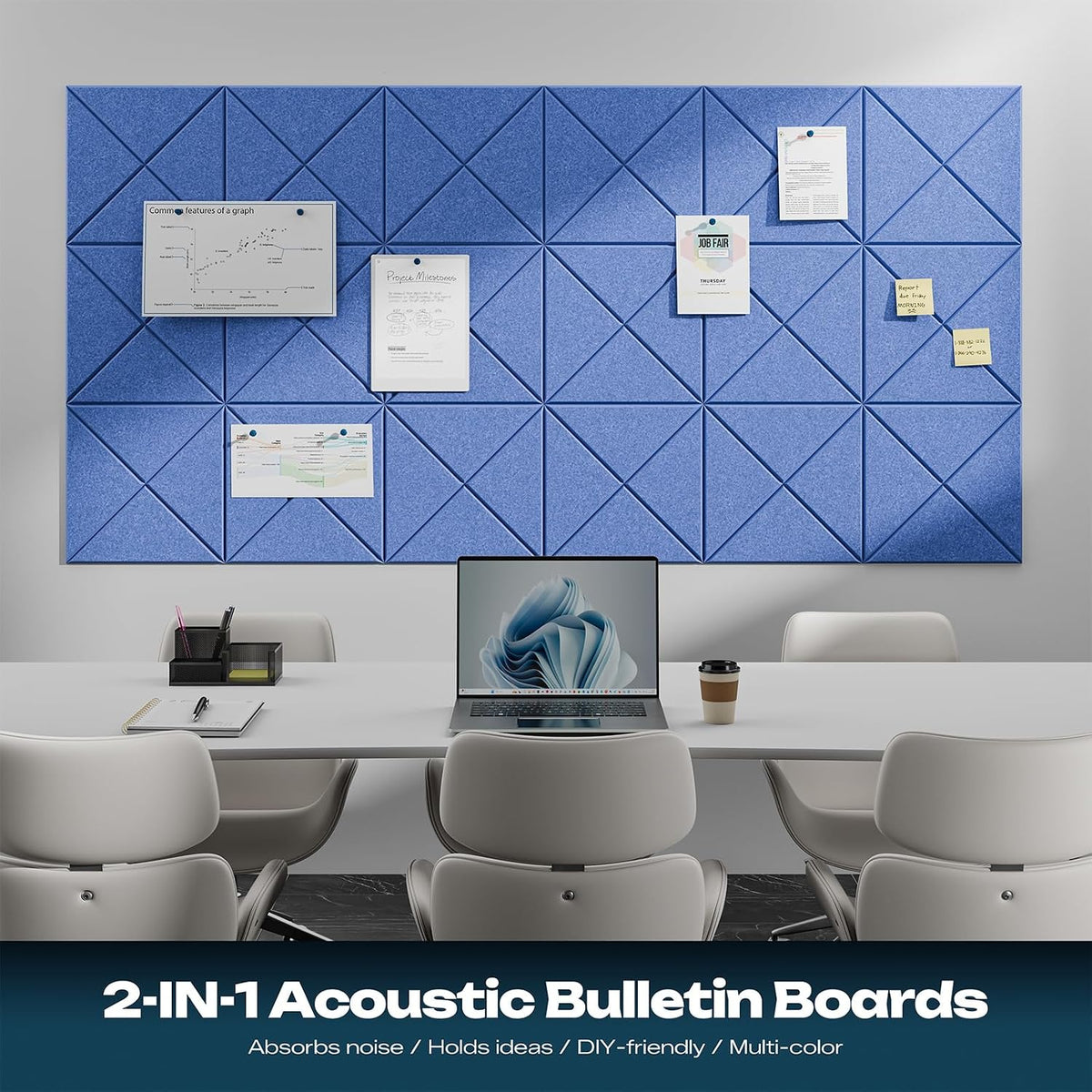 sonicism 22 pack x-lined acoustic panels showing dimensions