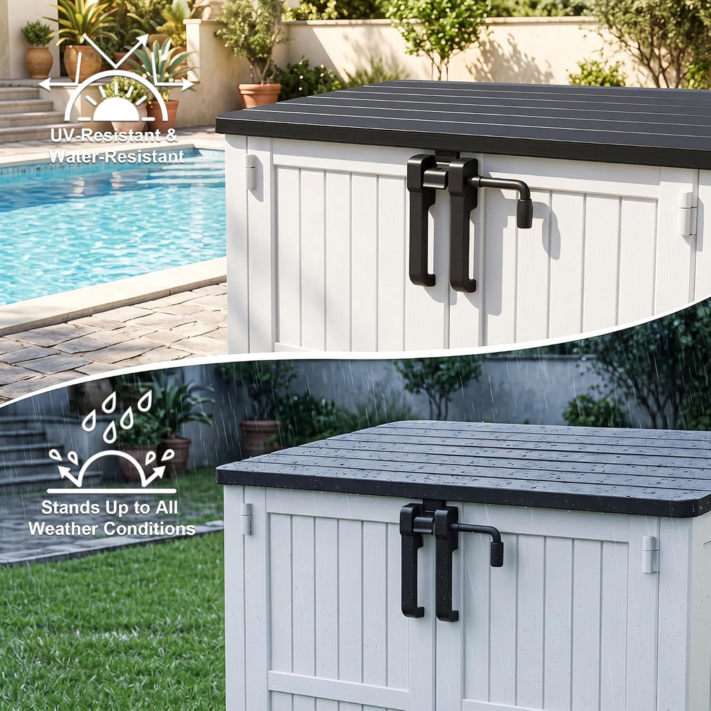 outdoor storage box & cabinet 36 cu ft, close-up detail