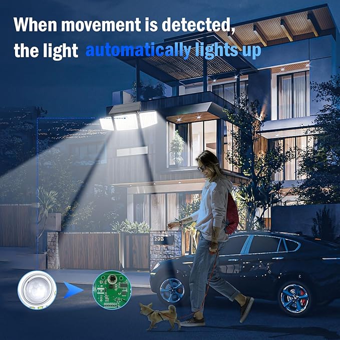 daphino 2500LM Solar Lights Outdoor (4 Pack)
