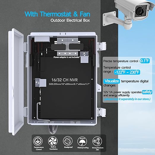 Akwscyby Outdoor Electrical Box, Waterproof Electrical Junction Box IP65 ABS