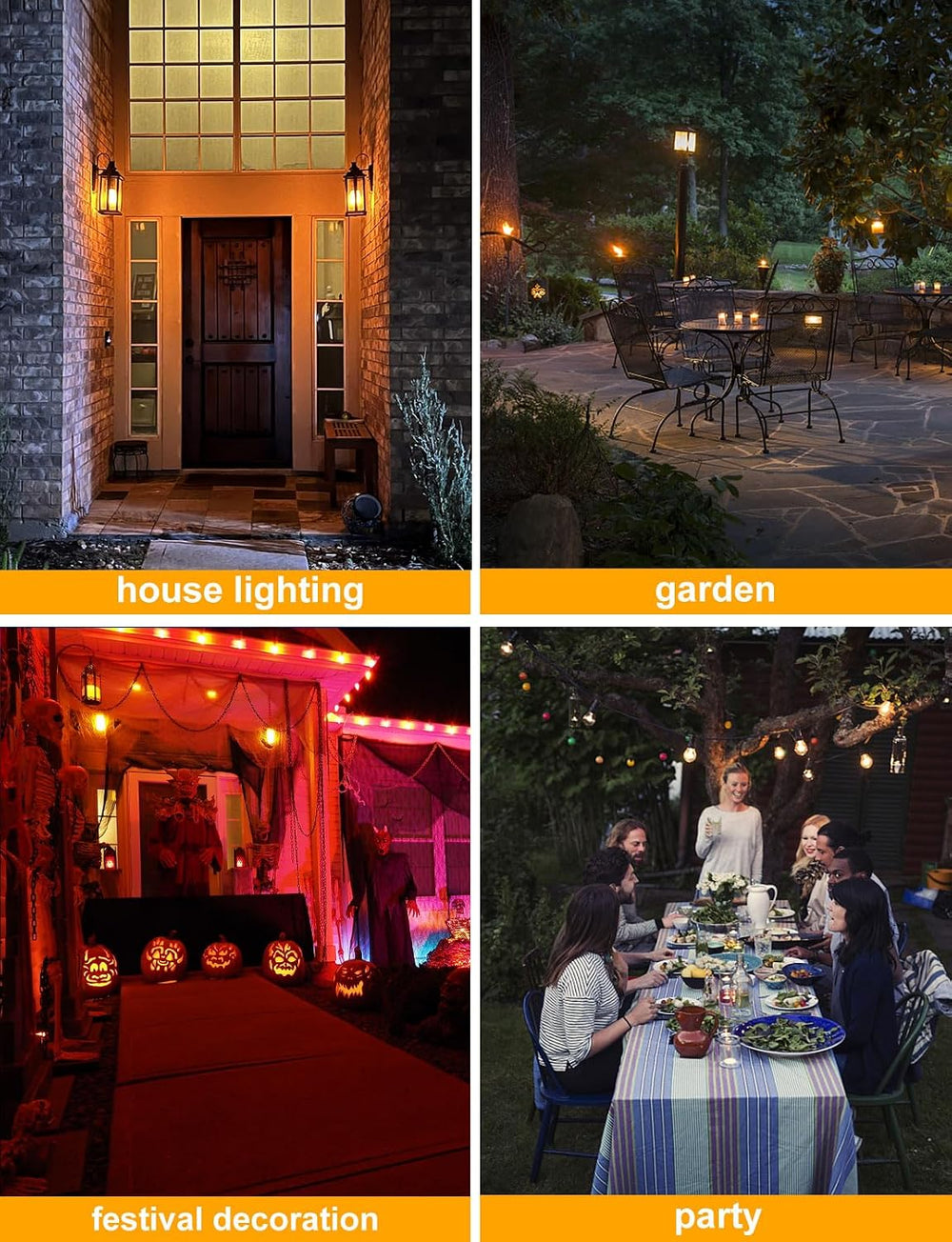 Hompavo 【Upgraded】 LED Flame Light Bulbs, 4 Modes Flickering Light Bulbs with...