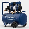 10 Gallon Quiet Oil-Free Air Compressor, Portable Air Compressor with 120 PSI Max Pressure, 5.26 CFM @ 90 PSI, Fast Recovery for Garage, Air Tools, Tire Inflation, Spray Painting & Woodworking