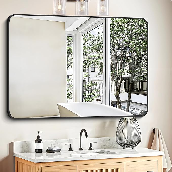 FORBATH Bathroom Mirror 30" X 40", Large Rectangular Wall Mirror