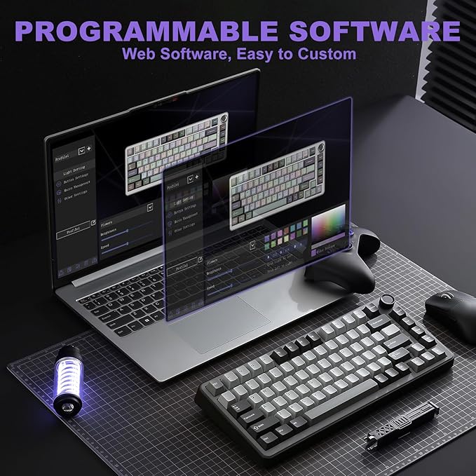 YUNZII B75 PRO Wireless Mechanical Keyboard, 75% Layout