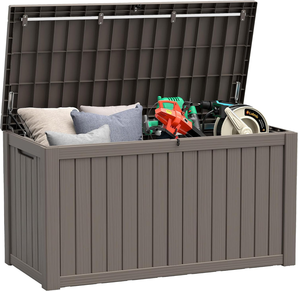 NUNU LAB 180 Gallon Outdoor Storage Box Waterproof, Outside Package Delivery