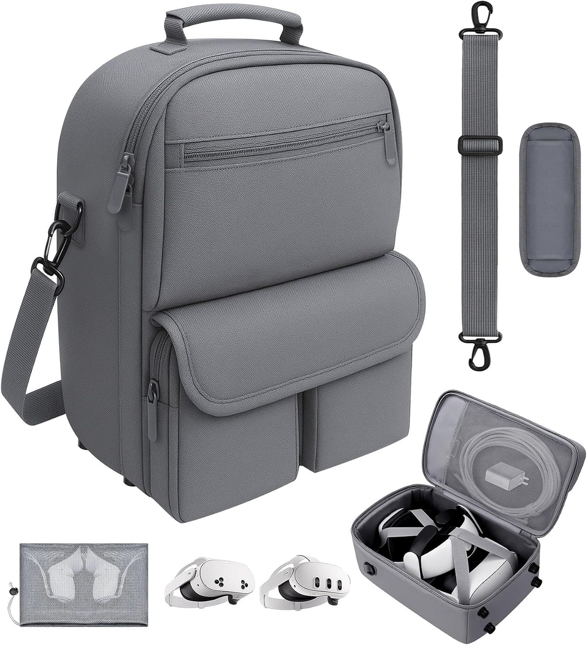 YRXVW Large Carrying Case for Meta Quest 3S/3/2, Compatible