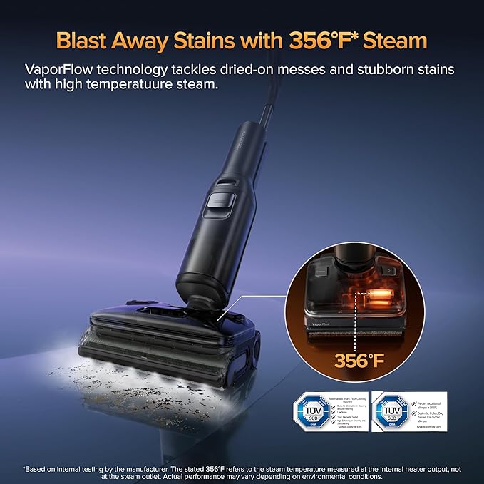 roborock F25 Ultra Steam Wet Dry Vacuum Cleaner, 356°F Steam Mop & 187°F Hot