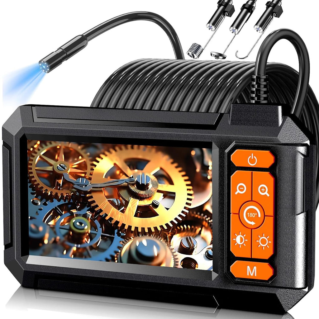 daxiongmao endoscope camera with light, 1080p hd borescope shown in use