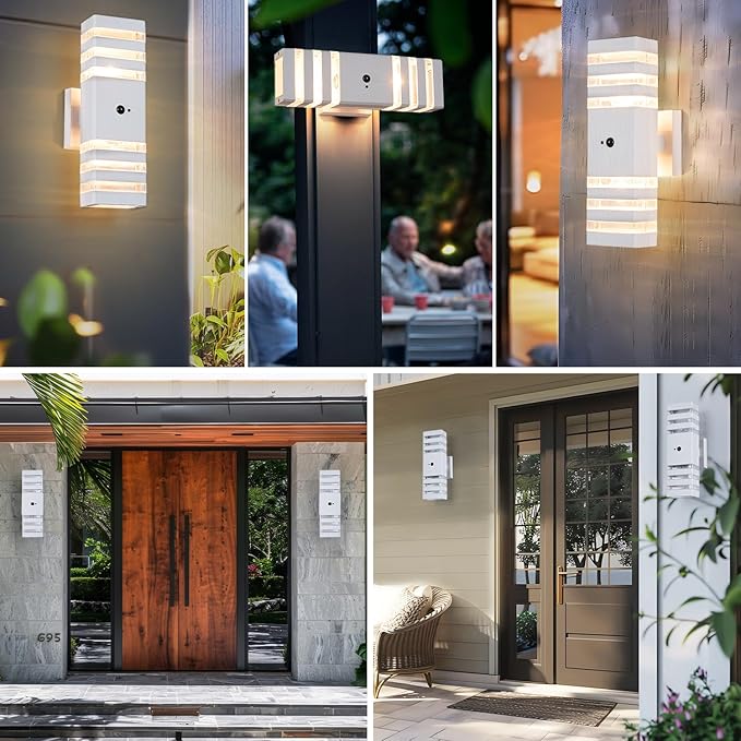 2 Pack Motion Sensor Outdoor Wall Lights