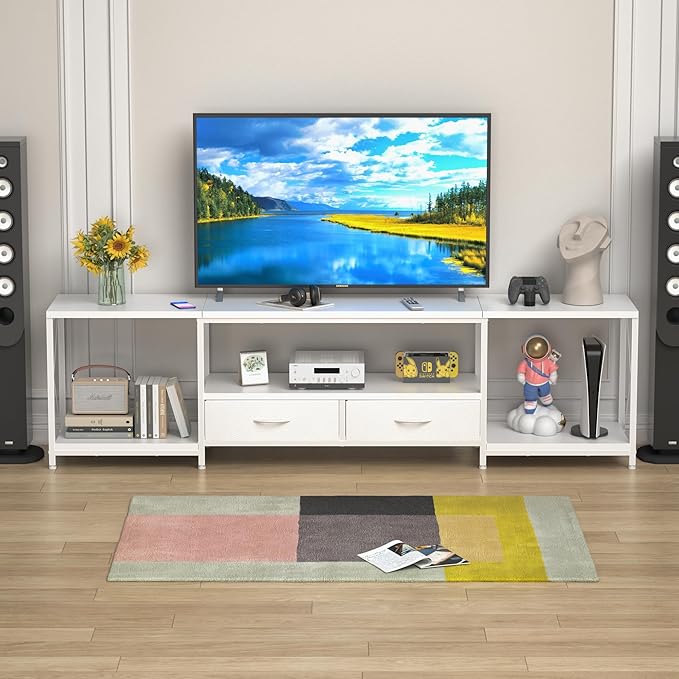 GYIIYUO TV Stand with Fabric Drawer