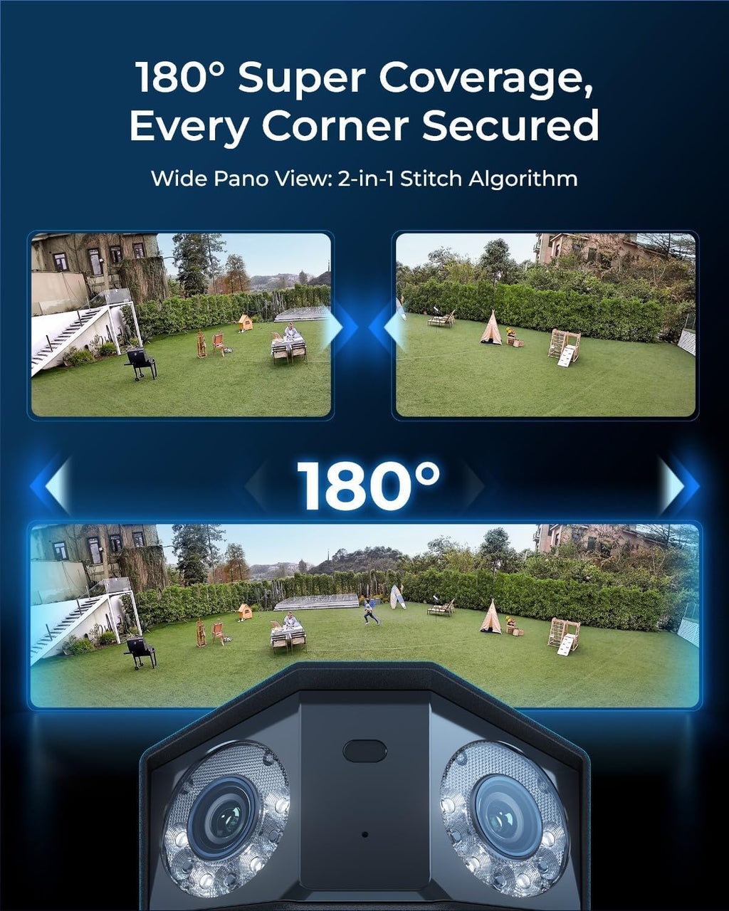 reolink duo 3 poe dual-lens poe security camera, close-up detail