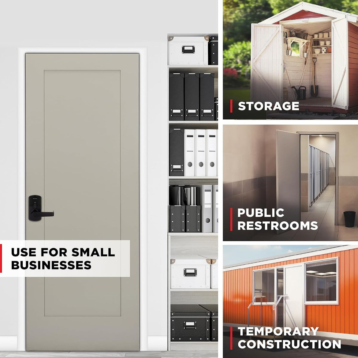 kwikset smartcode 955 kingston sc1-keyway light commercial 10-button shown in use