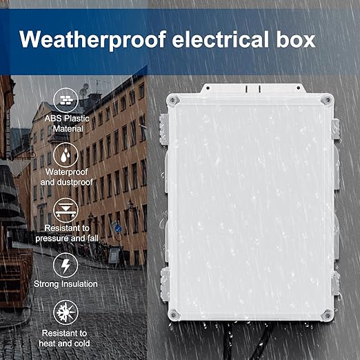 Namunanee Outdoor Electrical Junction Box, ABS Water Resistant Enclosure