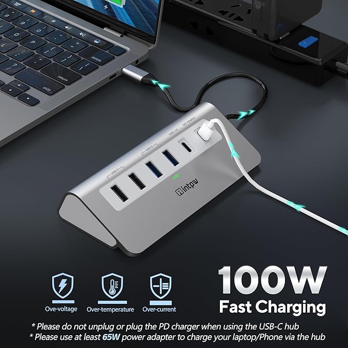 P9 USB C Docking Station, intpw 9-in-1 USB C Hub