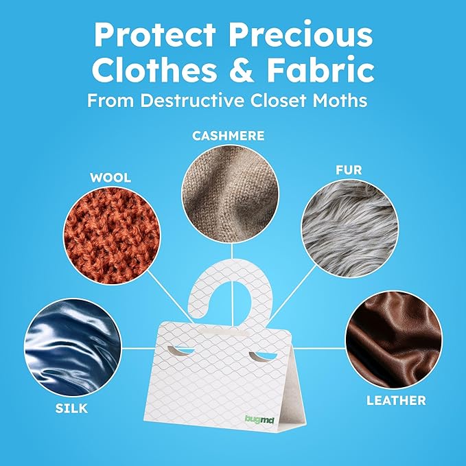 BugMD Clothes & Pantry Moth Traps – Sticky Glue Pheromone-Based Repellent
