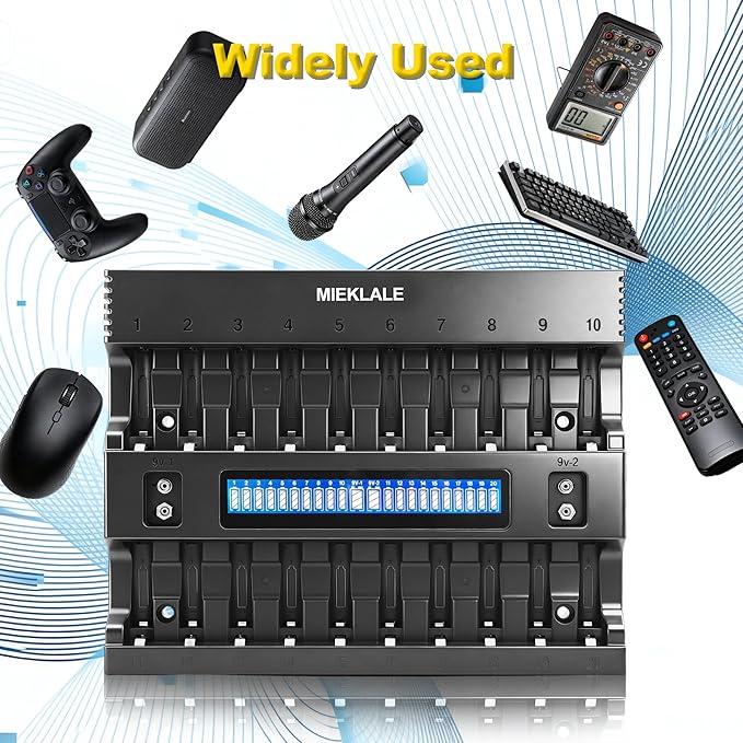 MIEKLALE 20+2 Bay AA AAA Battery Charger