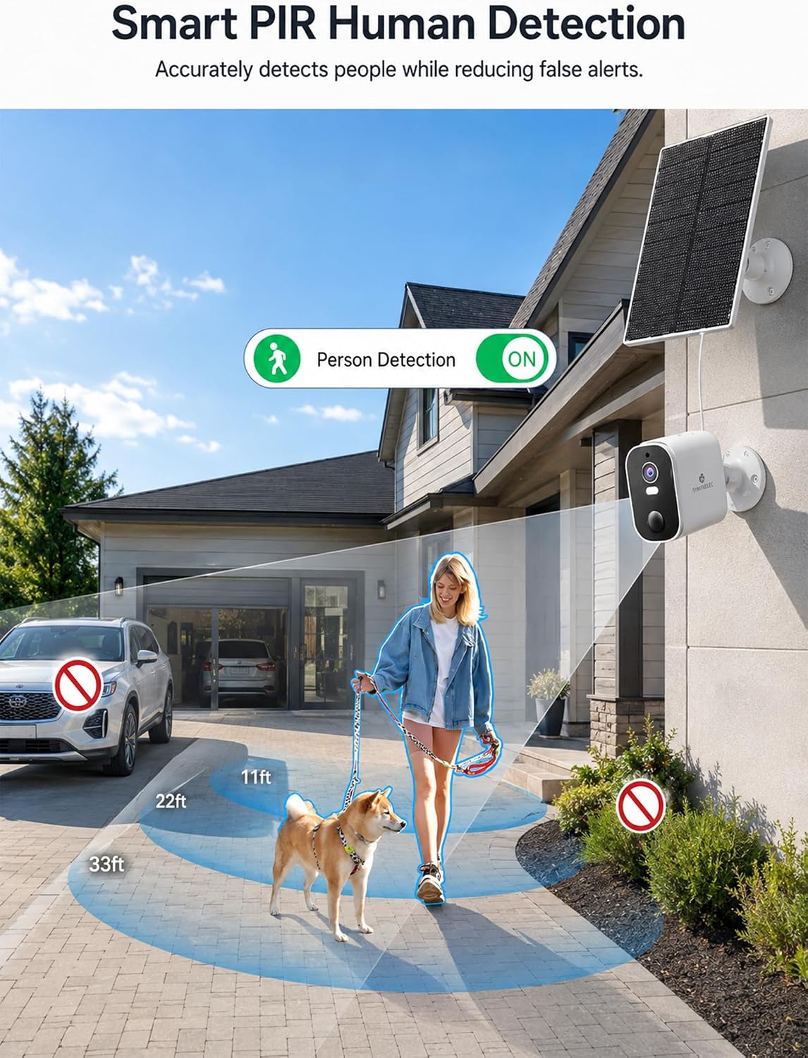 symynelec 2k solar security cameras wireless outdoor, 2-pack, package contents