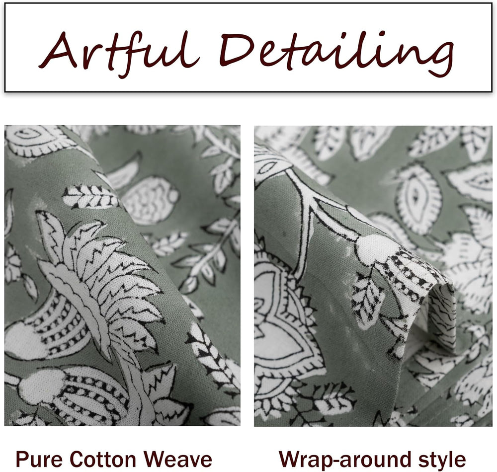 FYNITE Forest Frost Tablecloth | 72" Inches Round | 100% Cotton | Hand B...