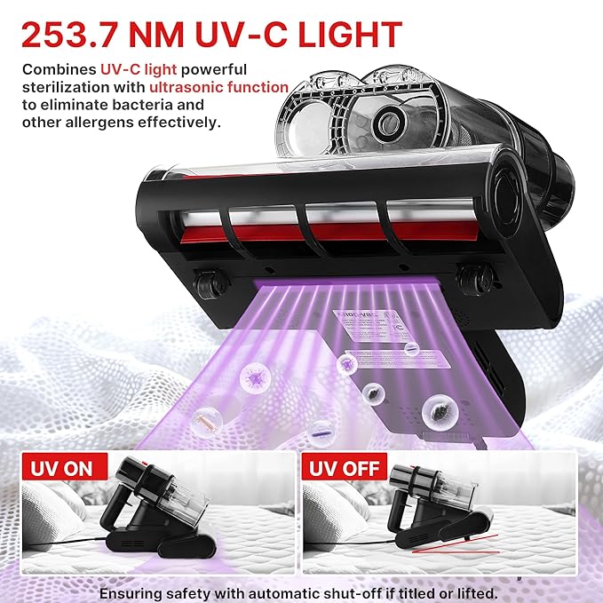 Shop-Vac Mattress Vacuum Cleaner, 14KPa Powerful Bed Vacuum