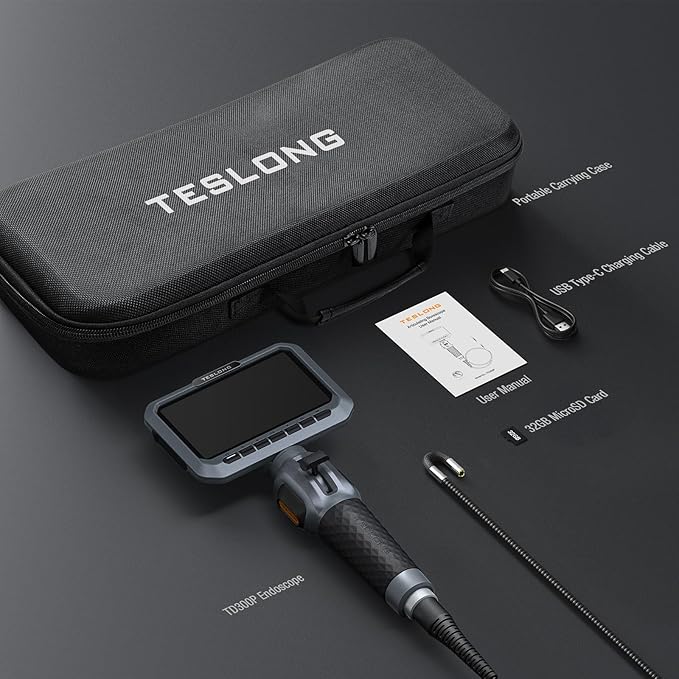 Teslong Two-Way Articulating Borescope, 5.5mm Slim Probe, 5.0'' Industrial
