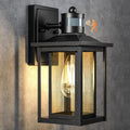 LTBLIGHT Motion Sensor Dusk to Dawn Outdoor Light, 4-Modes Adjustable Black