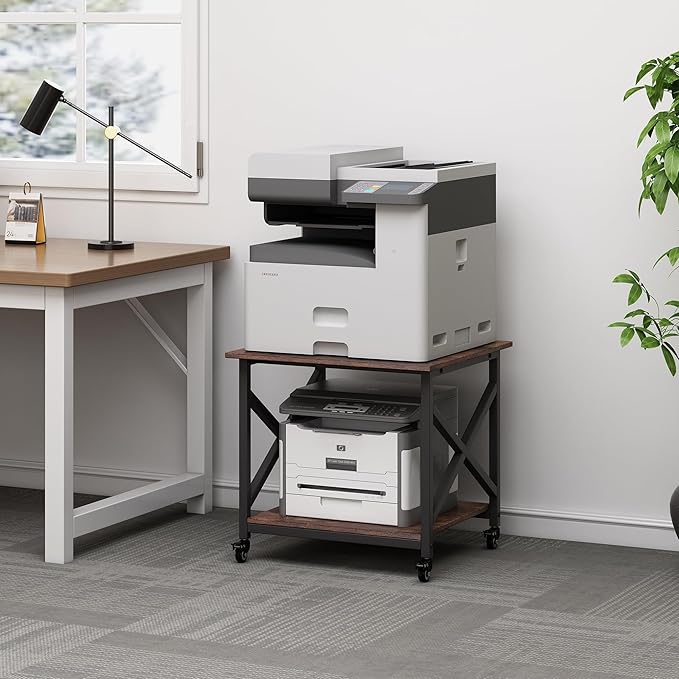 Fannova Large Printer Stand, 23.6 x 23.6 x 22.6 Inches Square Printer Table
